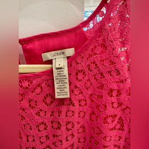 Jcrew Pink Lace Top Size Medium